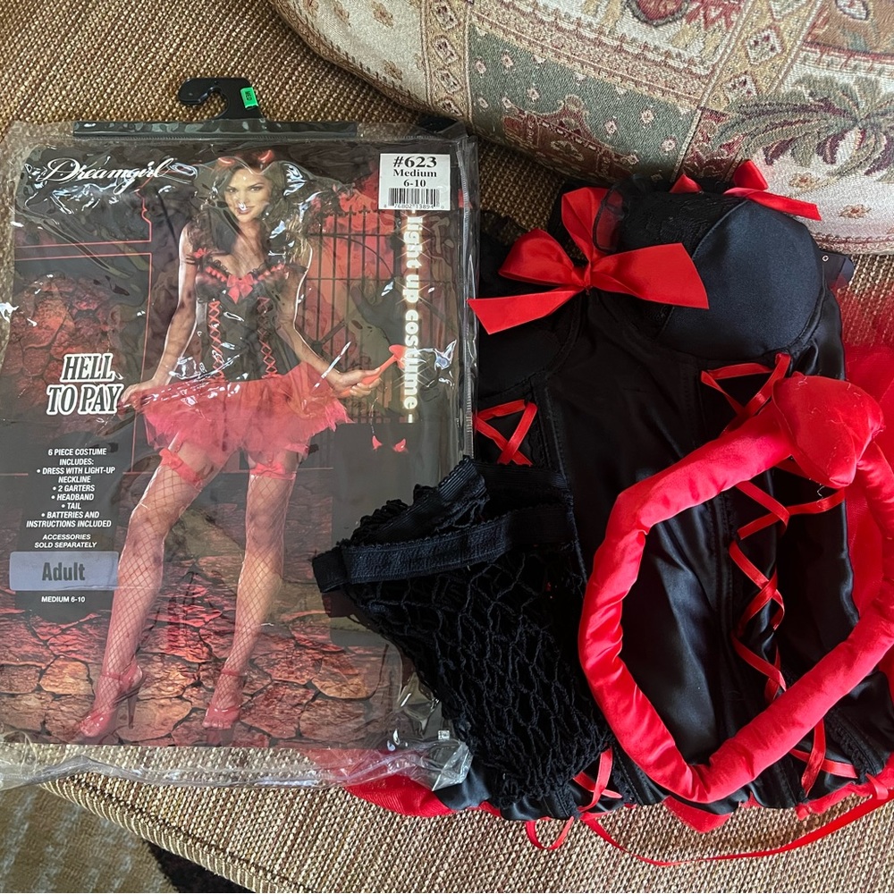 ✅Dreamgirl - Black/Red Hell To Pay Costume!
